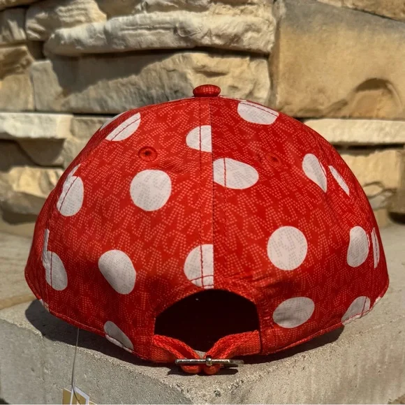 Michael Kors Orange and White Polka Dot Baseball Hat nwt 